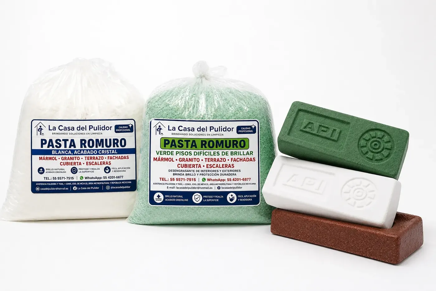 Pastas La Casa del Pulidor: mármol, plata, oro y acero inoxidable